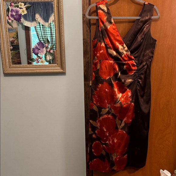 Donna Ricco Dresses & Skirts - Donna Ricco Elegant Floral Satin Dress